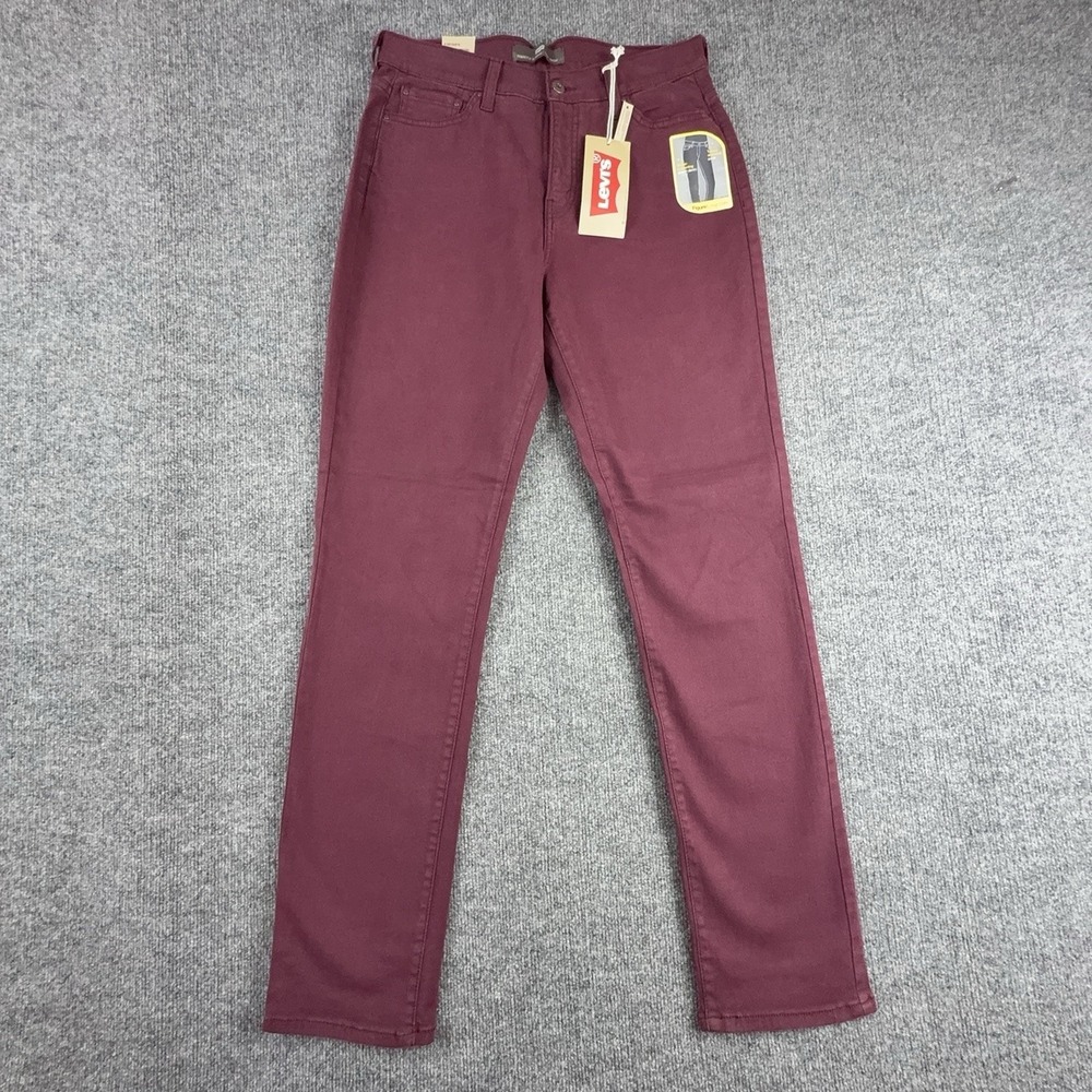 Levi's Perfectly Slimming 512 Jeans Womens 12 Purple Mid Rise Skinny Stretch